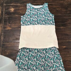 Prince girls tennis skirt and top